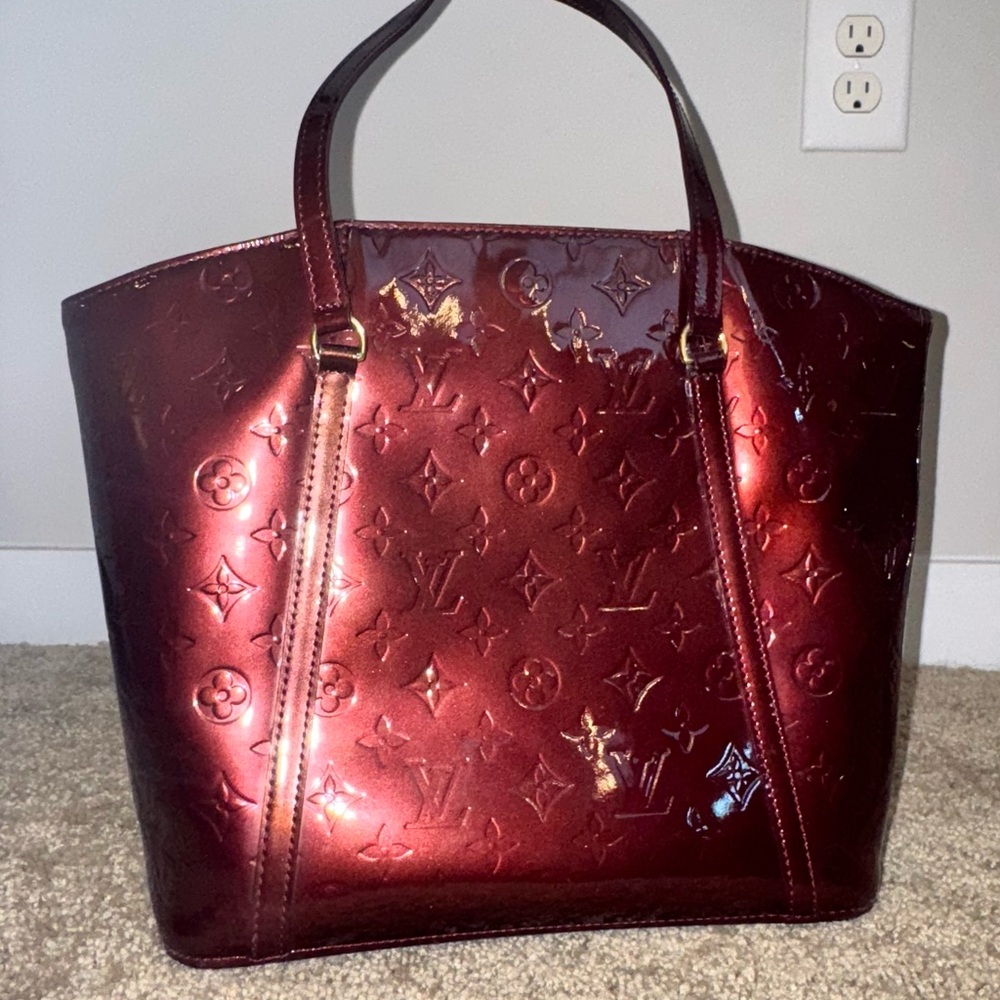 Louis Vuitton Glossy Maroon Tote